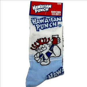 4/$25 Hawaiian Punch Novelty Crew Socks Fun Graphic Wacky Unisex New Fruit Punch